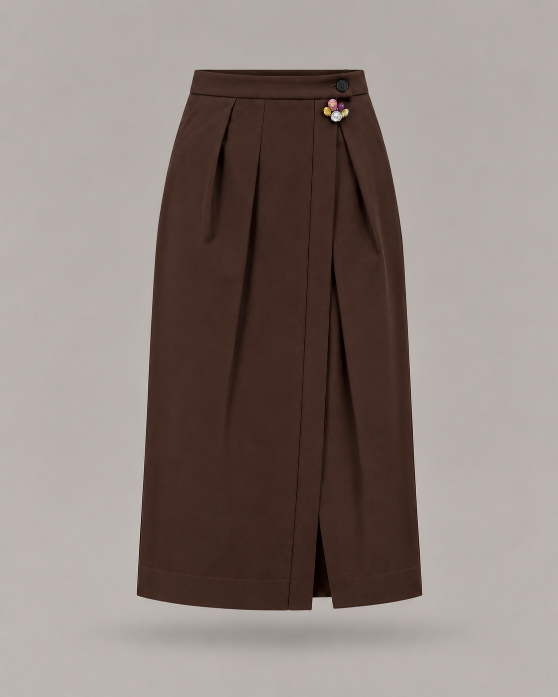 DIXIE - gonna midi con spilla gioiello