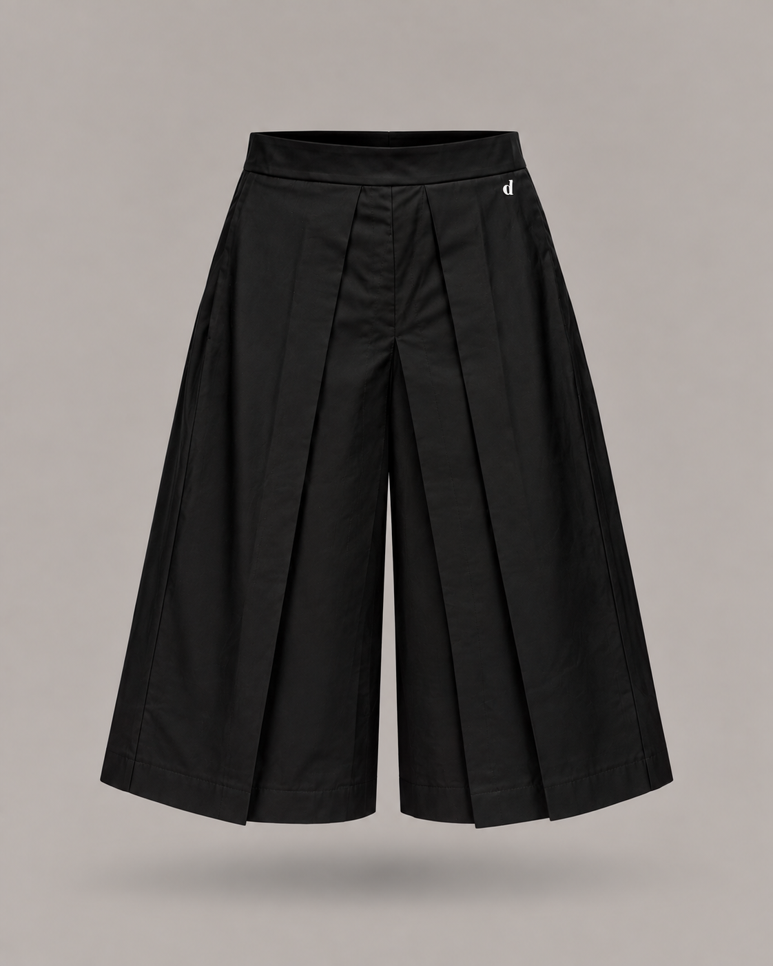 DIXIE - jorts nero con pieghe