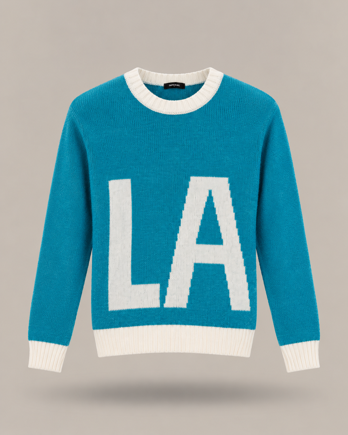 IMPERIAL - maglione girocollo azzurro e bianco