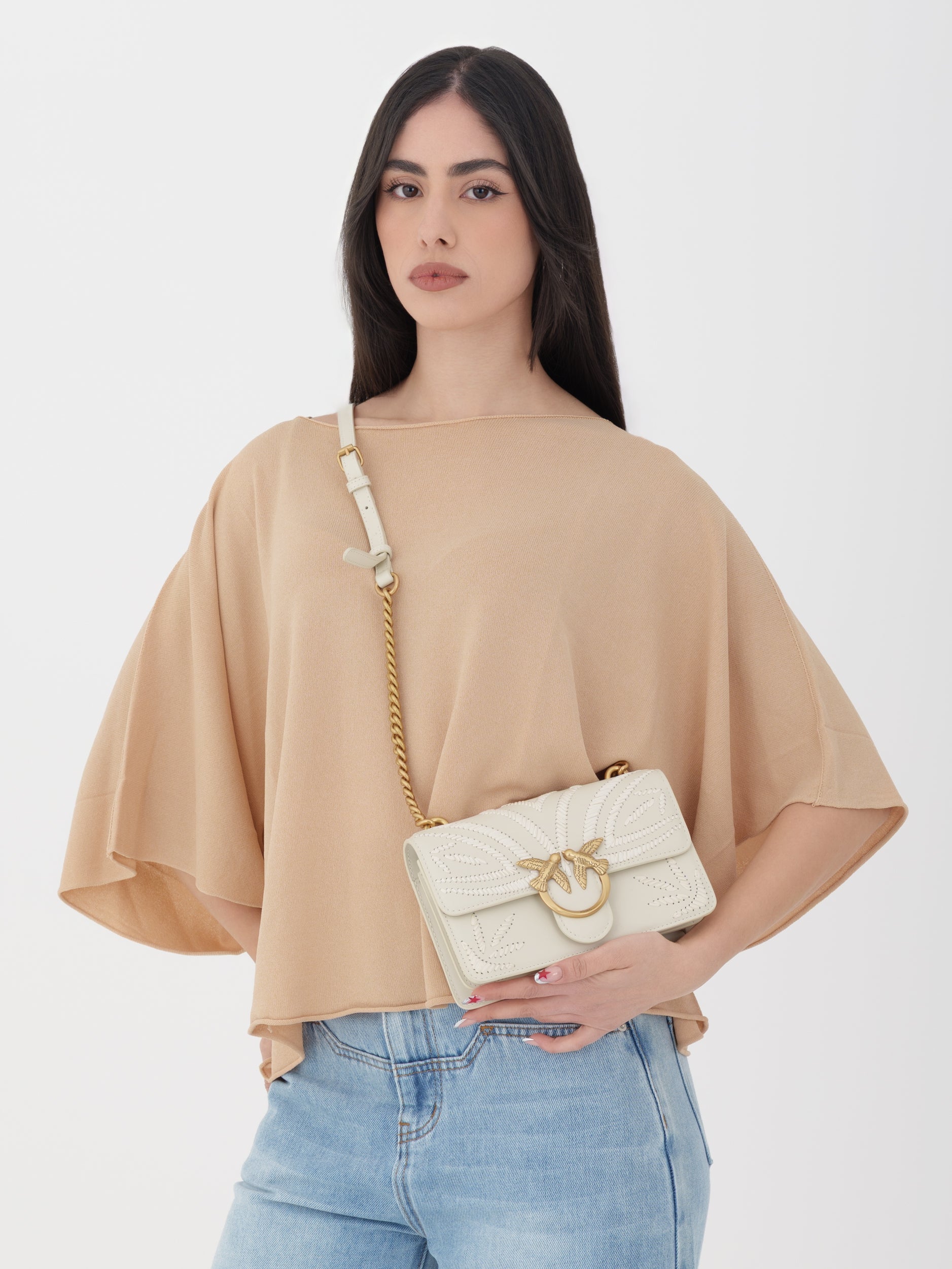Pinko
LOVE ONE MINI - Borsa a tracolla - bianco/antique gold