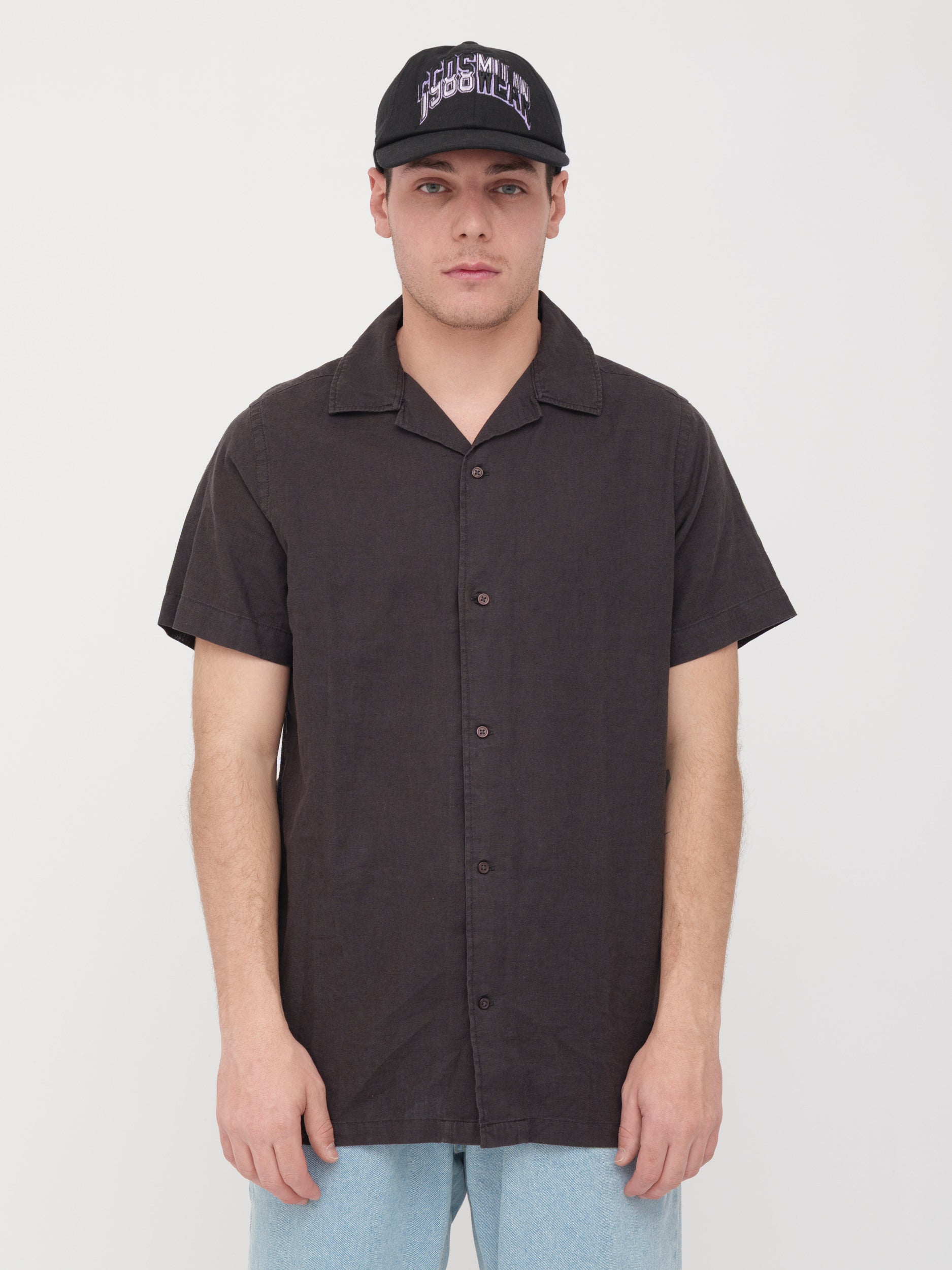 IMPERIAL - camicia di lino dark gray
