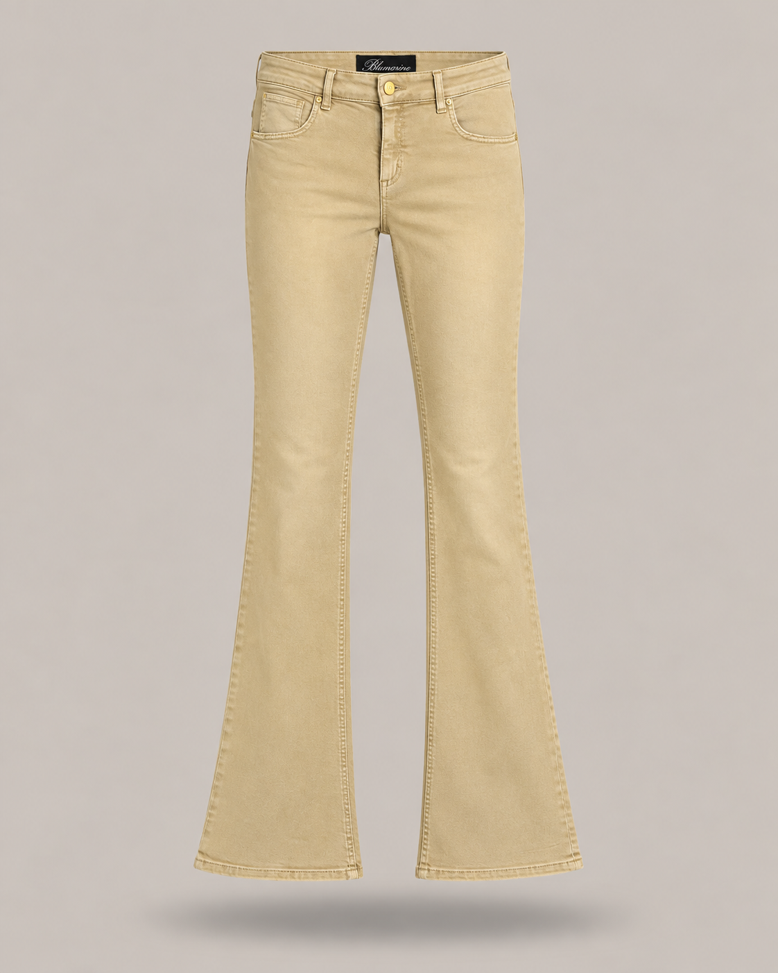 BLUMARINE - pantalone a zampa beige