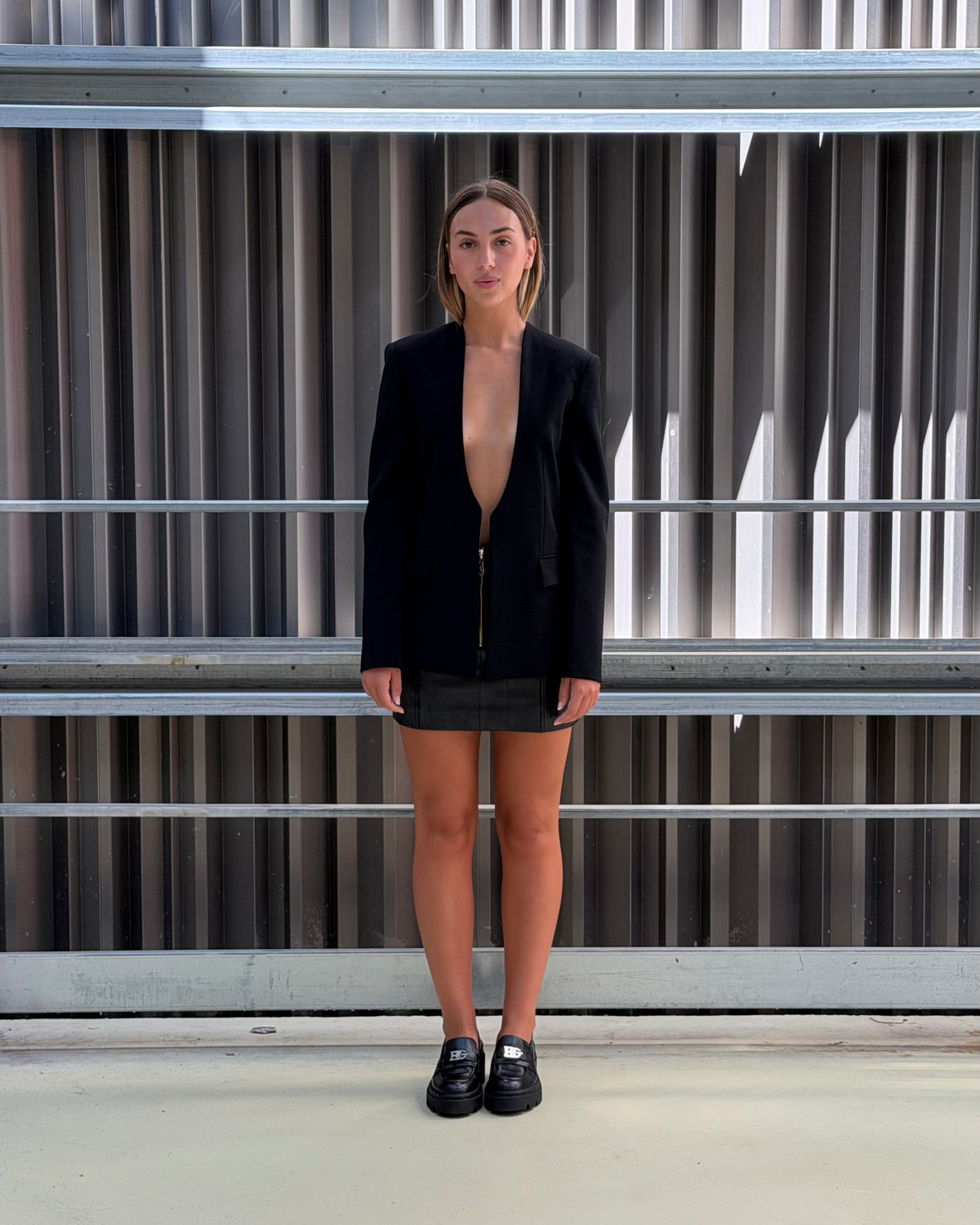 BLUMARINE - blazer strutturato nero