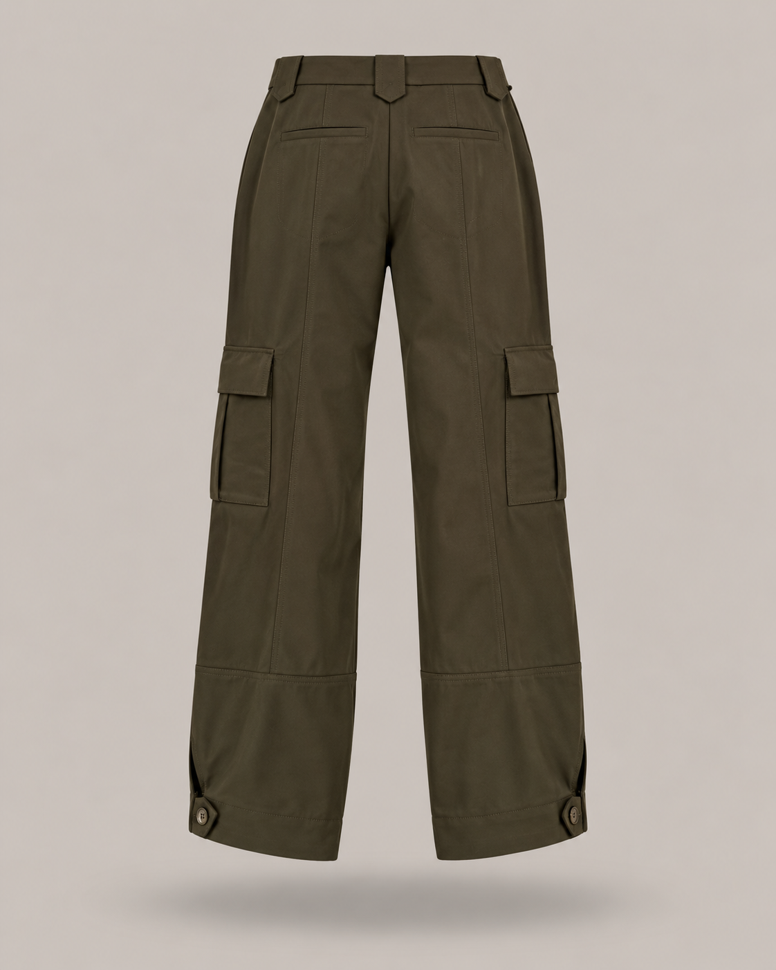 BLUMARINE - pantalone cargo verde con coulisse
