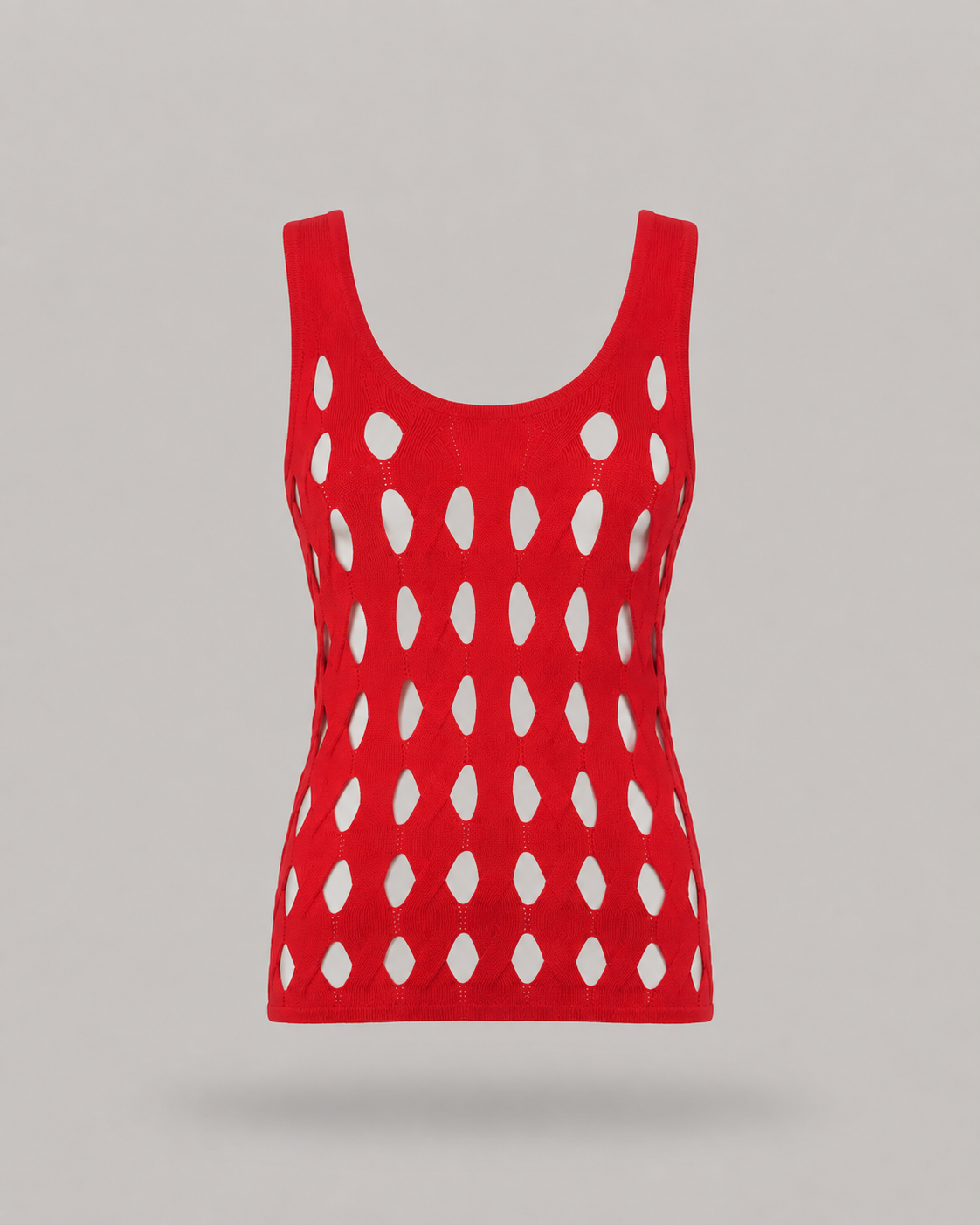 PINKO - top rosso traforato