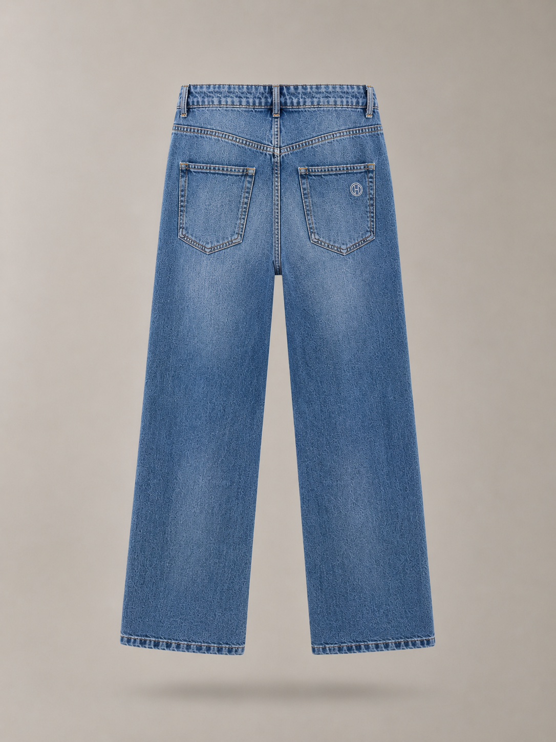HAVEONE- jeans wide leg a vita alta