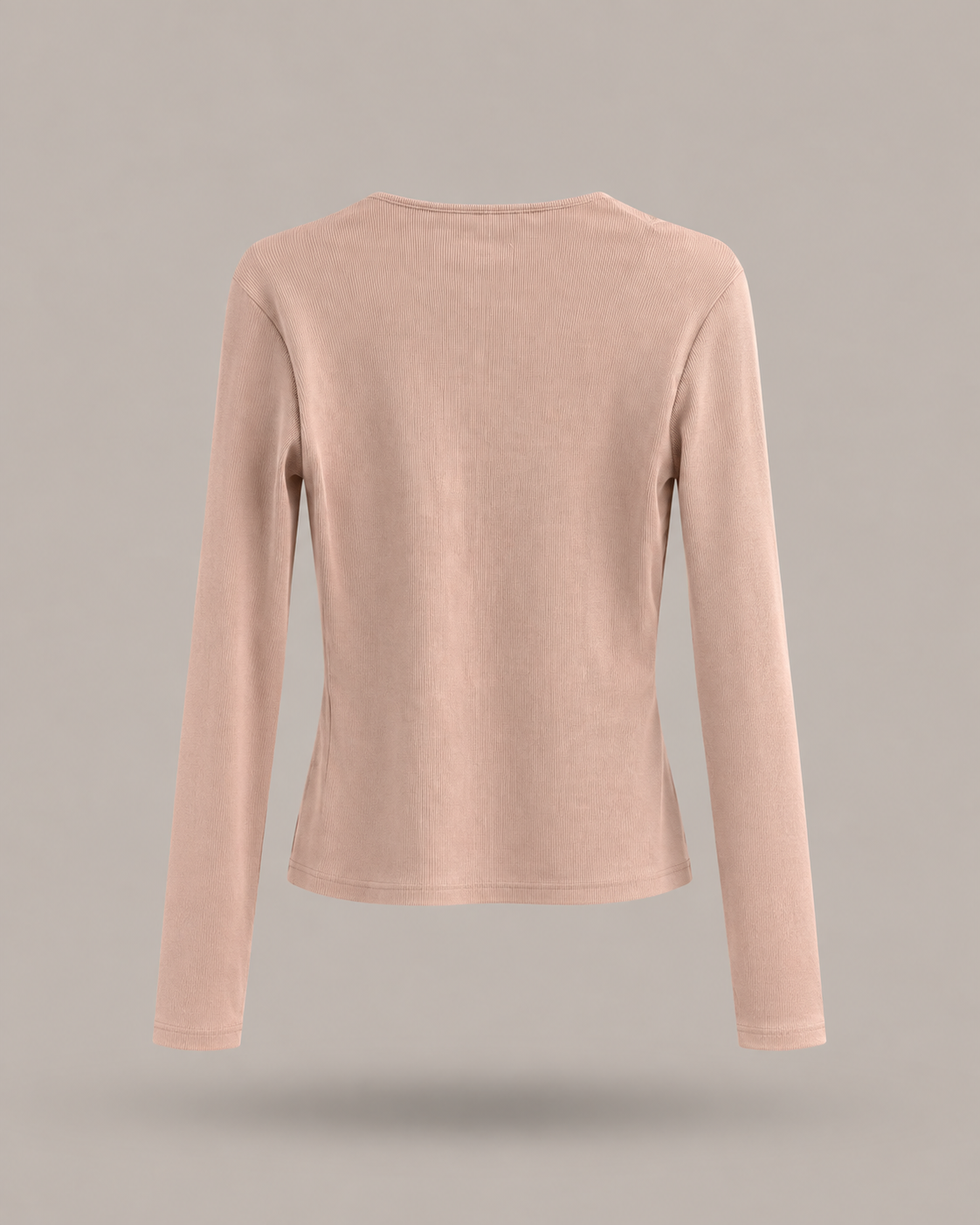 HAVEONE - top con cardigan cipria